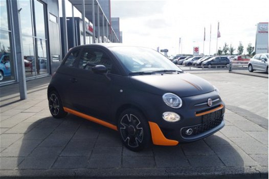 Fiat 500 - TwinAir Turbo 85pk 500S 'Montone' MAT ZWART 5 jaar garantie - 1