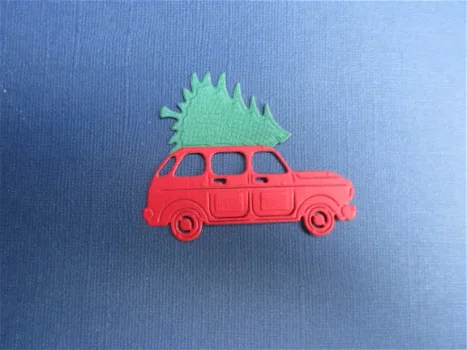 k12 KERST Stans, auto met kerstboom - 1