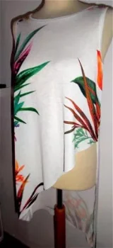 BERSHKA tuniek wit met print - 0