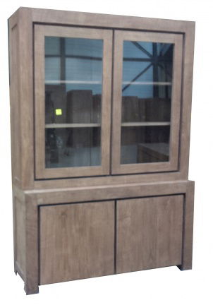 Winkelkast Best teak 130 x 50/40 x 220cm deuren greeploos - nr. 1