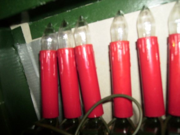 Kerstboom kaarjes, rood, elektra, jaren 70, vintage - Afbeelding 3