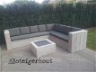 Hoekbank gebruikt steigerhout met scharnierend zitvlak - 5 - Thumbnail