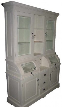 Buffetkast Bastiaan wit - wit 150 x 50/35 x 210cm bolle kleppen - nr. 1