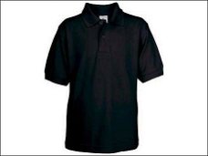 Polo Shirt Zwart - Maat: medium (Nieuw)