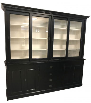 Buffetkast Aalsmeer zwart - wit 240 x 45/40 x 220cm soft close - nr. 1