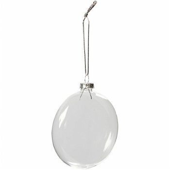Glazen hangers ballen met met opening 8cm - 6 stuks - 8
