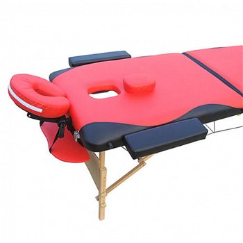 massagetafel zwart rood nieuw gratis levering 2j garantie - 2