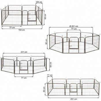 8-hoekige puppyren 60 cm nieuw gratis levering 2j garantie - 2