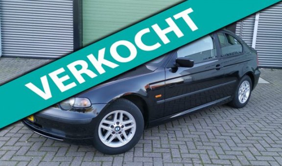 BMW 3-serie Compact - 1.8 316 TI 2003 Zwart NIEUWE APK*AIRCO*CRUISE - 1