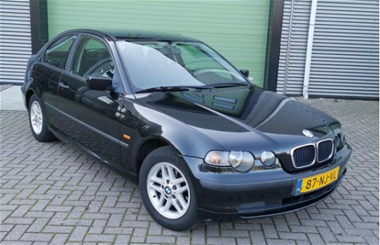 BMW 3-serie Compact - 1.8 316 TI 2003 Zwart NIEUWE APK*AIRCO*CRUISE - 1