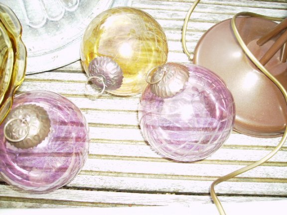 Kerstballen, doorzichtig glas met ruit - Afbeelding 3