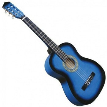 4/4 akoestische gitaar blauw nieuw gratis levering 2j garantie - 3