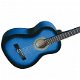 4/4 akoestische gitaar blauw nieuw gratis levering 2j garantie - 4 - Thumbnail