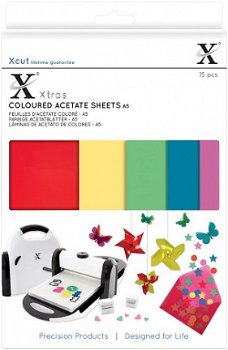 Xtra A5 Coloured Acetate Sheets (15pcs) XCU174401 - 1