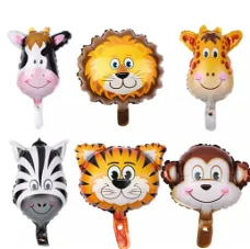 Folie ballon ** Set van 6 dieren koppen ** Tijdelijk uitverkocht