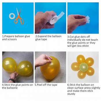 Ballon Glue dots ** 100 stuks - 2