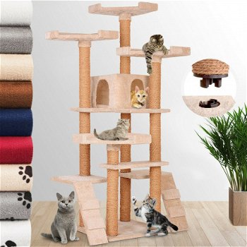 kattentoren kattenkrabpaal kattenpaal nieuw gratis levering - 1