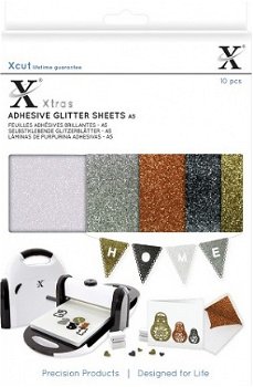 Xtra A5 Adhesive Glitter Sheets (10pcs) Metallics XCU174406 - 1