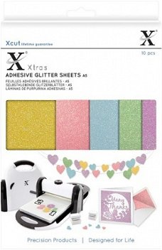 Xtra A5 Adhesive Glitter Sheets (10pcs) Pastels XCU174407