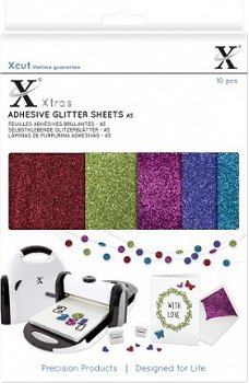 Xtra A5 Adhesive Glitter Sheets (10pcs) Darks XCU174408 - 1