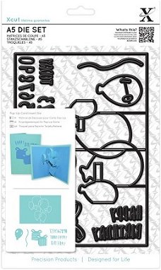 XCUT A5 Die SET (17pcs) - Pop up Card Birthday XCU503247