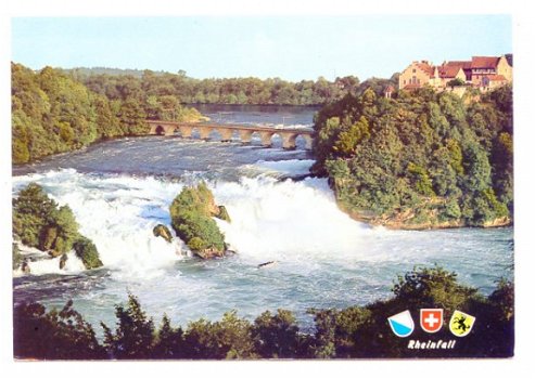 W008 Schaffhausen Rheinfall mit Schloss Laufen / Zwitserland - 1