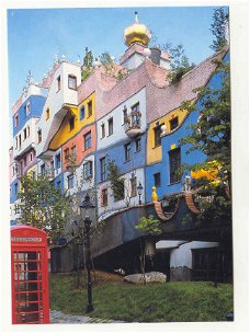 W037 Wenen Wien Vienna Hundertwasserhaus Oostenrijk