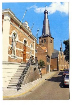 W070 Baarle Hertog Belgisch Gemeentehuis / Belgische St Remigius Kerk Belgie - 1