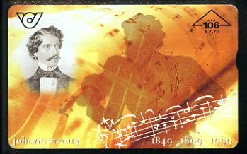 Y008 Johann Strauss Telefoonkaart - 1
