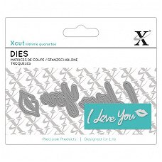 Xcut Mini Sentiment Die (4pcs) - I Love you XCU504051