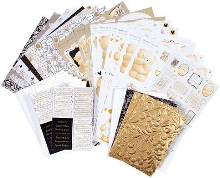Forever Friends Special Occasion card making kit - Black&Gold FFS 105200 - 0