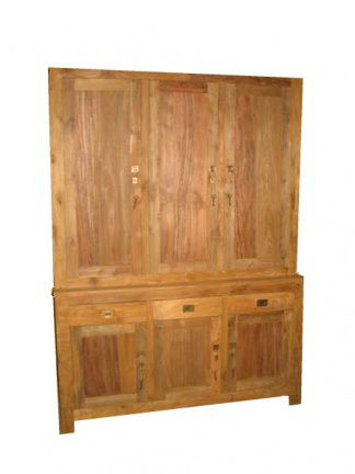 Kabinet Zeddam strak teak 160 x 55/35 x 220cm dichte deuren - nr. 1