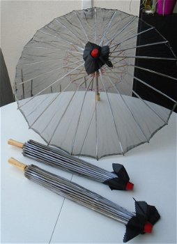 PARASOL OOSTERS VOILE GRIJS Nieuw - 1