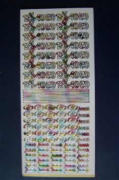 805 Stickervel... Getallen / jaar / ringen gekleurd - 1