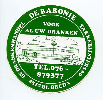 Y014 De Baronie Drankhandel Breda Sticker - 1