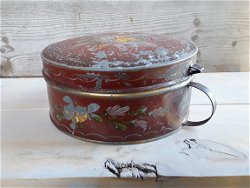 Mooi oud blik met scharnier (doorleefd)
