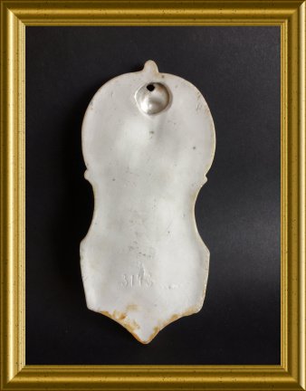 Antiek biscuit porseleinen wijwatervaatje : Maria en kind - Afbeelding 5