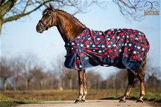 Nieuw Profi-Rider Regendeken Fleece Sterren Blauw 155 tm 215