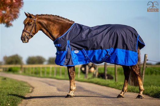 Nieuw Profi-Rider Regendeken Fleece Gevoerd Blauw 135 tm 215 - 1