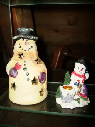 sneeuwpop, kerstfragment uit oude doos - nr. 1