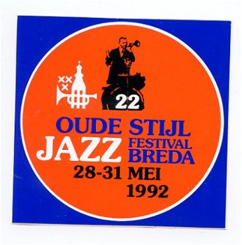 Y041 Sticker Breda Jazz Festival 1992 - 1