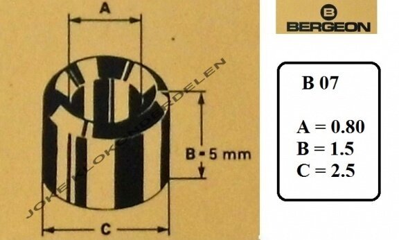 Bergeon bouchons = B 07 = Messing = 10 stuks = 30963 - Afbeelding 2