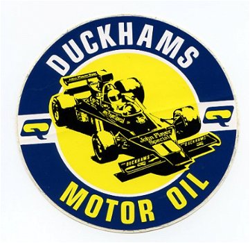 Y077 Duckhams Motor Oil / Sticker met afbeelding van raceauto - 1