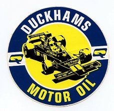 Y077 Duckhams Motor Oil / Sticker met afbeelding van raceauto