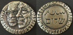 Zilveren penning Sadat Begin 1977