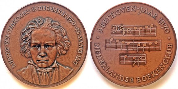 Grote bronzen penning Beethoven 1970 - 1