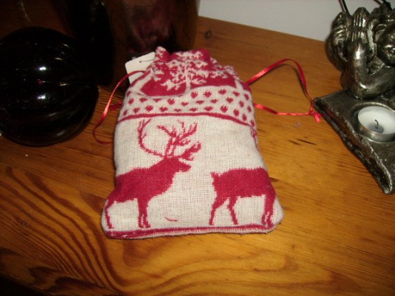 Kerstzak met rendier - nr. 1