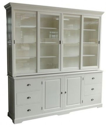 Buffetkast Houten wit - wit 240 x 50/40 x 240cm - nr. 1