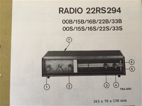 SERVICE DOCUMENTATIE PHILIPS Radiowekker 22RS294 (D230) - 0