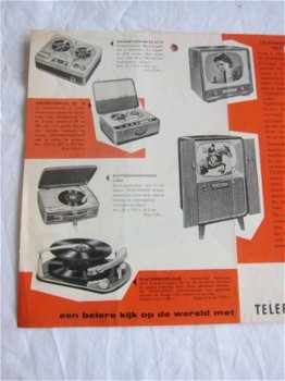 Antieke TELEFUNKEN buizenradio TV / grammofoon folder 1957 (D127) - 3